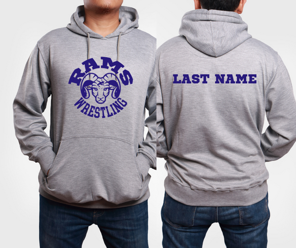 Ringgold Rams Wrestling hoodie - youth and adult sizes!