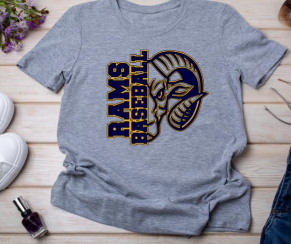 Ringgold Rams baseball tshirt - youth and adult sizes!