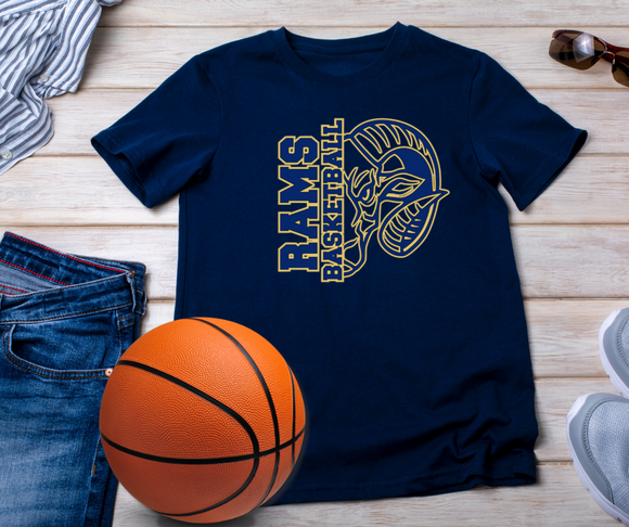 Ringgold Rams basketball tshirt - youth and adult sizes!