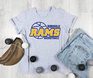 Ringgold Rams basketball tshirt - youth and adult sizes!