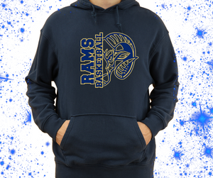 Ringgold Rams basketball hoodie - youth and adult sizes!