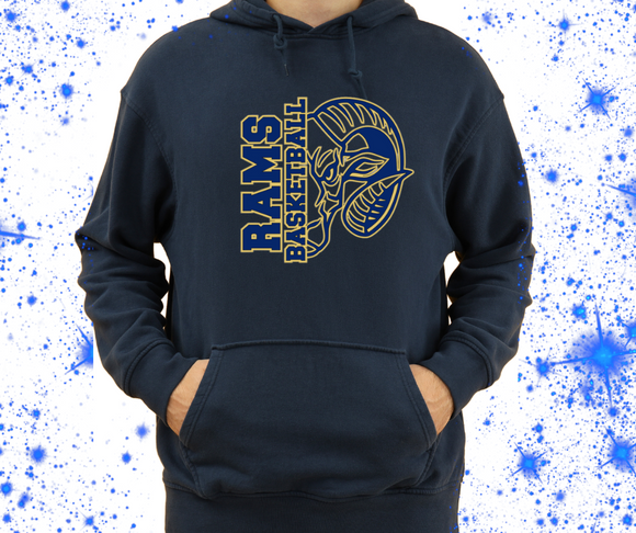 Ringgold Rams basketball hoodie - youth and adult sizes!