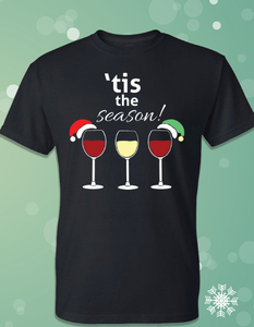 'Tis the Season 3 Wine Glasses Holiday Shirt