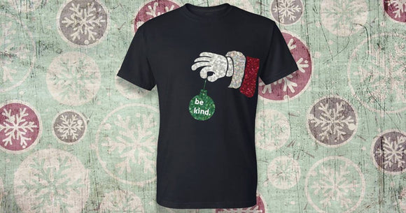 Santa Be Kind Glitter or Non-Glitter Unisex Tshirt