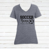 Glitter Soccer Nana V neck Tshirt with Personalization