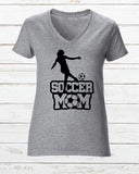 Soccer Mom short sleeve ladies' fitted super soft v neck tshirt