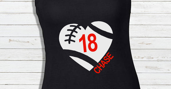 Football Heart Tank Top