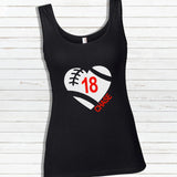 Football Heart Tank Top