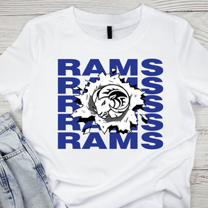 Ringgold Rams Ram Busting Out Of Shirt