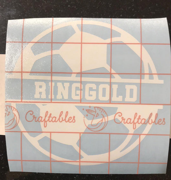 Ringgold Soccer Car Window Sticker