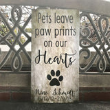 Furr Baby, Pet Decor, Pets Leave PAW PRINTS On Our Hearts, Personalize for FREE W/ Name and Dates