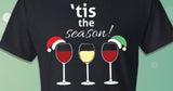 'Tis the Season 3 Wine Glasses Holiday Shirt