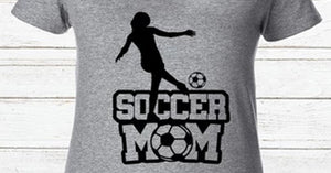 Soccer Mom short sleeve ladies' fitted super soft v neck tshirt