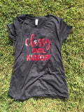 Classy Until Kickoff football black short sleeve tshirt