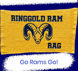 Ringgold Ram Rag - available in navy blue or gold