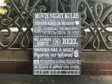 Movie Night Rules Canvas