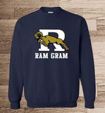 Ram Gram Crew Neck Sweatshirt Glitter or No Glitter - unisex sizing