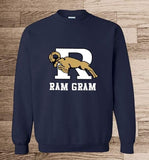 Ram Gram Crew Neck Sweatshirt Glitter or No Glitter - unisex sizing